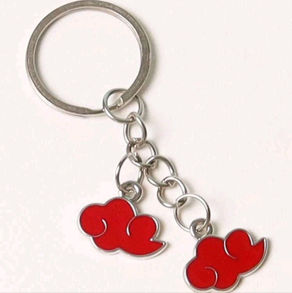 NEW Akatsuki Naruto Itachi Uchiha Cloud Charm Keychain Dangle Anime Manga
